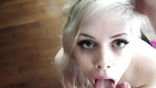 Eye Contact Blow Job and Spunk Fountain, Homemade Compilation