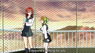 Anime lesbo school cuties have sex at school