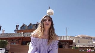 GERMAN SCOUT - Magaluf Holiday Teen Candice Public Casting