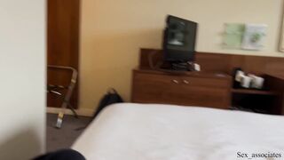 Hawt stepmother and stepson share a hotel couch