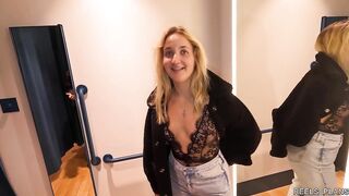Large Booty French Teen Caught Stealing And Banged In Anal In The Fitting Room