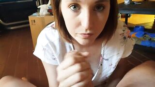 I drink dad's cum after sucking his penis