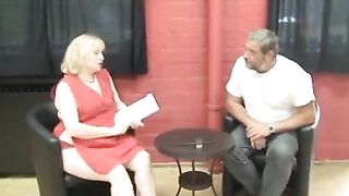 German granny gives golden shower