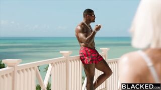 BLACKED Nasty Blond Christy Sneaks Away For Vacay BBC