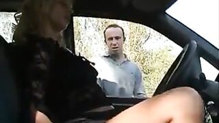 Exhibitionist in car