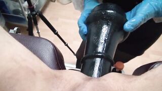 Horsecock, horse giant vibrator, gyno exam, nurse, doctor