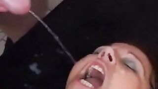 2 immodest grannies in urinate and cum group sex