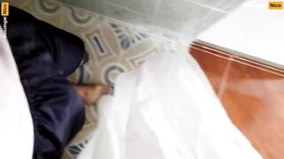 Visité a mi'miga y terminamos cogiendo mientras su novio la esperaba (creampie)