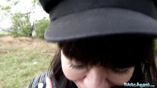 Public Agent Mouthful of cum and bang for hawt brunette hair playgirl Sasha Colibri