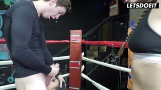 Sexy Sluts Gia Derza & Gianna Dior Have a fun Wicked Threeway In The Boxing Ring With Tutor - LETSDOEIT