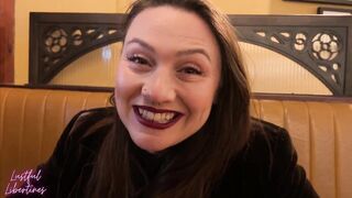 Cheating wife screws employee in pub crap-house whilst spouse waits outside and gets a surprise load all over her face