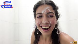 Avid CUMWALK on Public Waterfall Full of People Oral sex in Public Crap-house