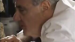 AGED REDHEAD FRENCH NURSE GET BANGED BY 2 GIANT COCKS