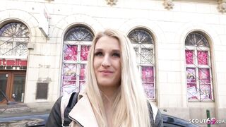 GERMAN SCOUT - Sexy College Teen Diane talk to ANAL Casting