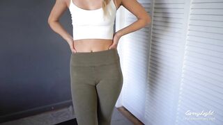 Step Mama caught Step Son stroking and helps to cum quick on her cunt during the time that her Spouse is home