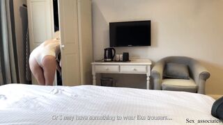 "Let's not sexualize things, I'm your stepmom". Step Mommy share a couch in a hotel