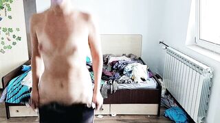 Shaggy mother i'd like to fuck tries on clothing undressed. I spy on a hawt unshaved cunt large melons large booty.