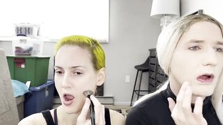 Drag Queen and Woman Makeover Transformation - Foundation and Eye Shadow