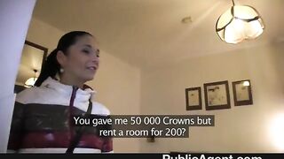 Bootilicious brunette hair bangs me for cash