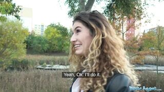 Public Agent Hot models night time public doggy style wall screw