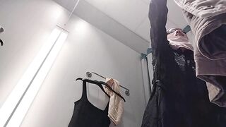 Hawt brunette hair in dressing room, shaggy vagina, large booty, large boobs. Amateur wife bushy vagina large boobs large nipps large butt