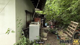 HUNT4K. Wicked hottie screwed a stranger in front of her family