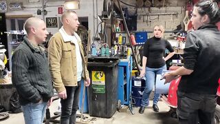 French Pegging - The Garage of Huliliation - femdom