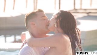 TUSHY Marvelous Tiny Brunette hair Chloe Amour Gets Her Ideal Butt Banged Hard