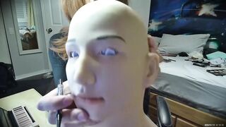 Casually Nancy 1! Your cute, plastic, rubber girlfriend painting her fresh rubber face!