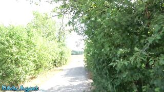 PublicAgent - Sexy and cute Spanish teen with consummate taut natural body flashes in public in advance of taking a large shlong