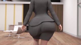 Pawg woman gets booty screwed in limo with her Boss