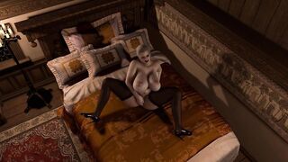 Elizabeth Masturbating Fingering Her Snatch and Her Butt