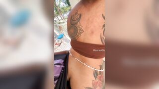 Taking Some Backshots Outside In Front Of His Ally