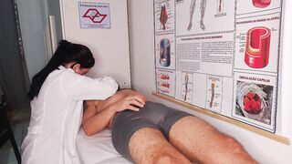 Oops... my cock went up in front of the nurse