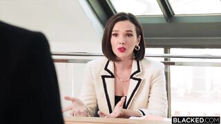 BLACKED Nice-looking Duet Stefany Kyler And Lia Lin Take On Jason Luv's Giant BBC