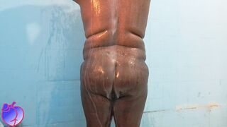 Obese Sissy Showering