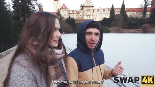 SWAP4K. A Sunday walk ended up as having a gal with in our daybed. Hawt sex with Stacy Cruz & Veronica Leal