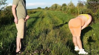 outdoors. Risky SEX with a Random nymphomaniac Stranger