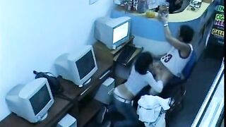 Amateur - Brasilian pair in internet cafe