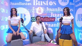 Sexy LATIN STEPSISTERS riding the BANG MACHINE jointly on JuanBustosPodcast