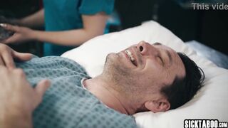 Strange creature and hawt nurse screwed stupid chap and this guy enjoyed hardcore sex with hawt chicks