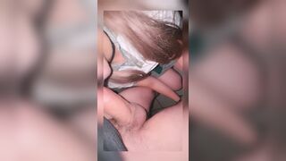 Washing Dishes! I Show Her My Jock to Seduce Her! That babe Sucks It Deliciously Watching Me With Her Little Face!