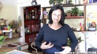 CZECHSTREETS - F-Sized Breasts Older Get Drilled in Flower Store