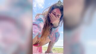 Truckers Got a Surprise — Nasty Cutie Groaning by the Road