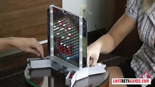 LOSTBETSGAMES - This chap and beauty play a game of undress, loser gets abased