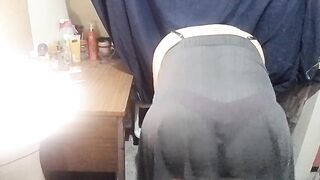 I needed to touch myself coz my stepson is in the room so I had to go into the washroom to touch my boobs and vagina.
