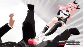 Ballbusting CG: Jane, Nicole and 2B playing testicle kicking