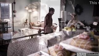 Small tiny melons stepdaughter Coco Lovelock finds out her stepdad has been watching her porn streams and resolves to screw him.That babe facesits and squirts