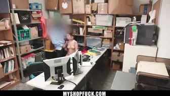 Reluctant to Admit Her Crime, Shoplifter Is Intimidated by Lp Officer until This babe Submits - Myshopfuck