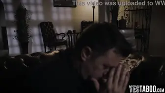 Slim mother I'd like to fuck wife screws a large dong reporter in his office to get back at cheating spouse